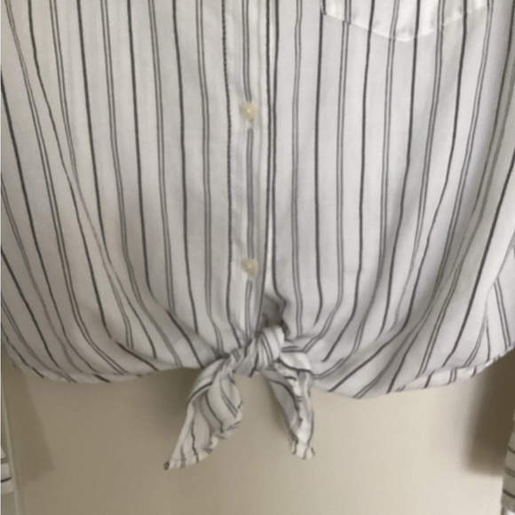 ⚜️ MADEWELL Tie Front boyfriend shirt cotton - Picture 5 of 10